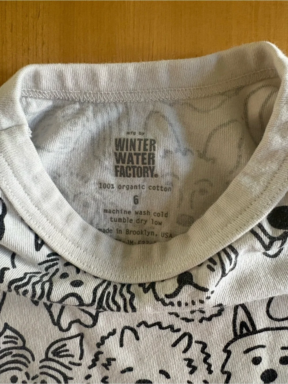 Winter Water Factory kids dog Tshirt size 6